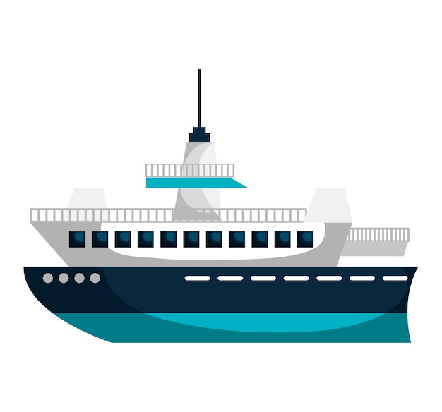 cruise ship isolated icon vector illustration design