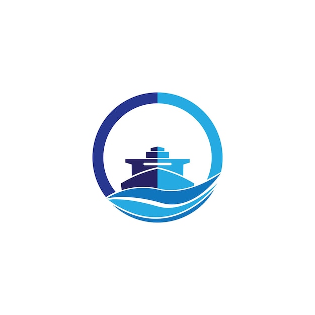 Cruise ship Logo Template vector icon