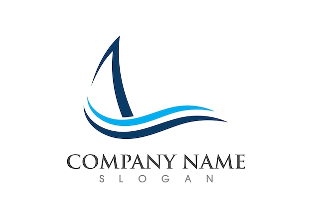 Cruise ship Logo Template