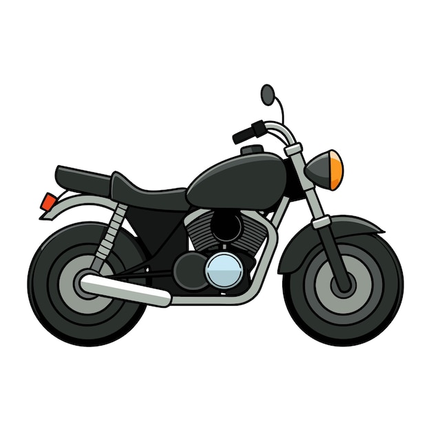 Vector cruiser motorbike motorbike logo icon vector illustration isolated