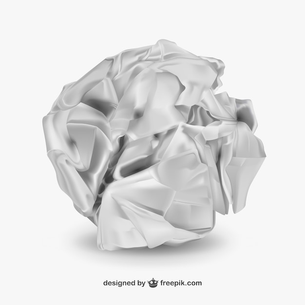 Crumpled paper ball