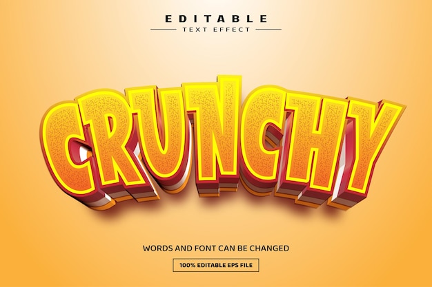 Crunchy 3D editable text effect template