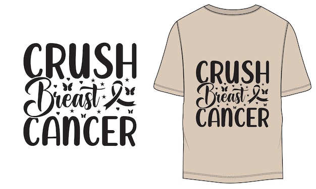 Crush breast cancer awareness Vector TShirt Design