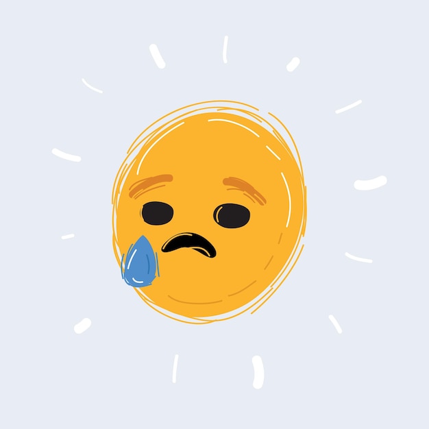 Cry icon on white