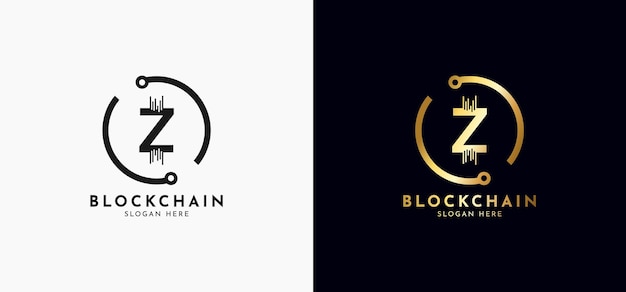 Crypto coin logos Initial letter Z logo icon Vector Digital money block chain finance symbol