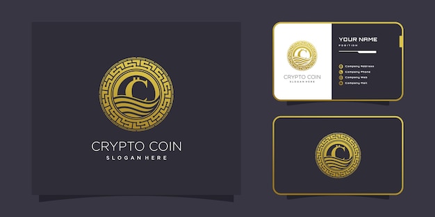 Crypto logo design with creative modern concept idea