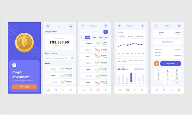 Crypto Trade Forex Investment Trading App UI Kit