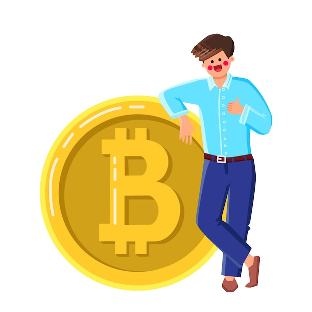 Crypto Trading Occupation Of Businessman Vector