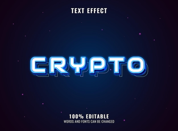 Crypto with futuristic concept text effect