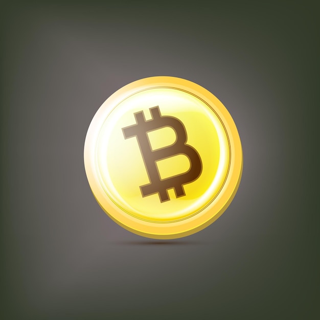 Cryptocurrency bitcoin golden coin background