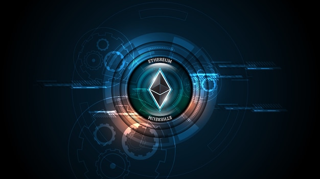 Cryptocurrency Blockchain Ethereum digital money network connection technology concept