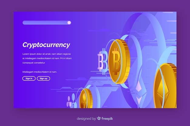 Cryptocurrency exchange landing page template