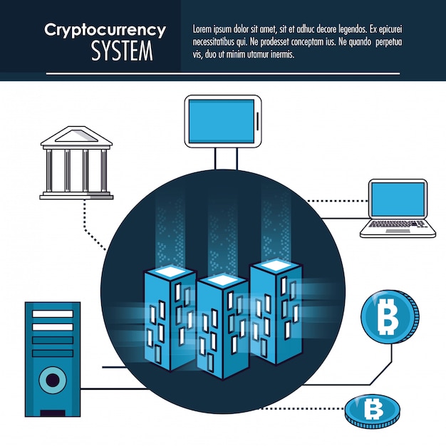 Cryptocurrency system and market place banner 