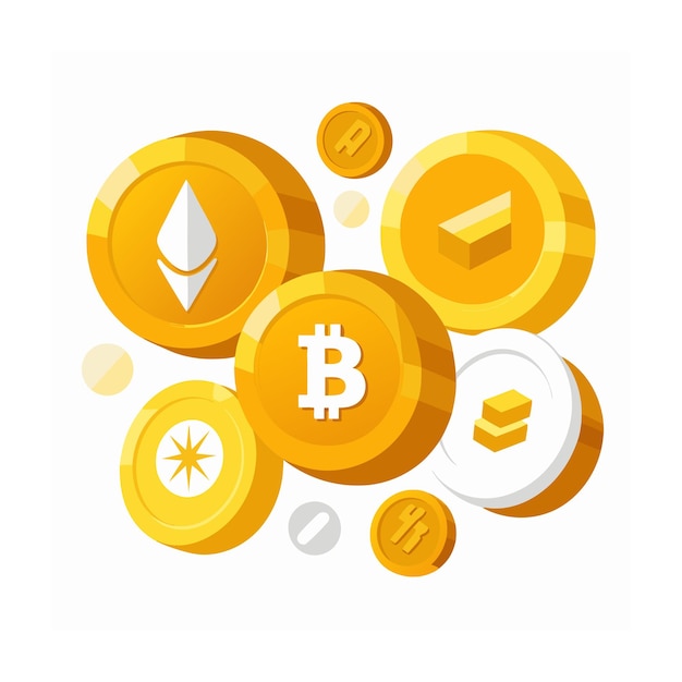 Vector cryptocurrency vector illustration