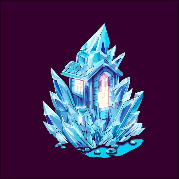 Crystal house vector 10