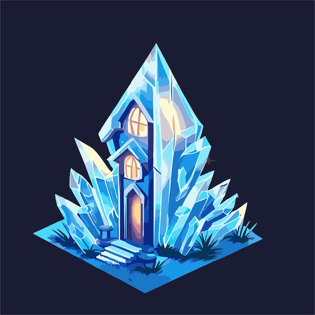 Crystal house vector 4