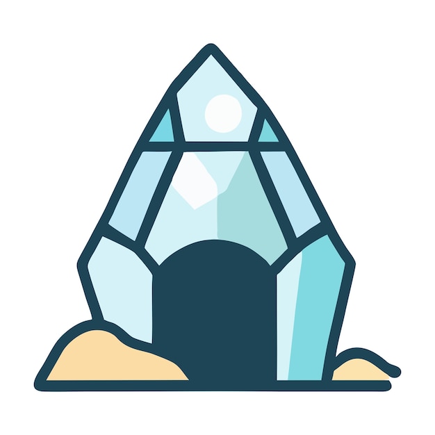 Crystal mine simple vector 11