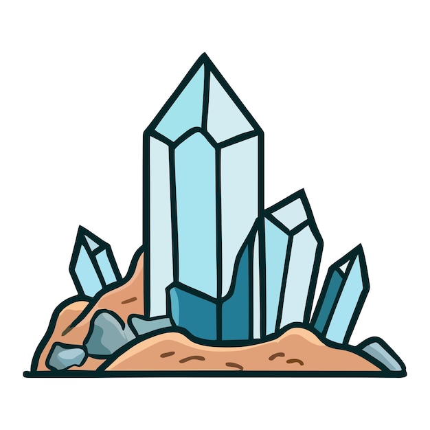 Crystal mine simple vector 12