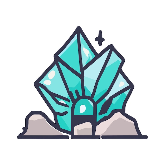 Crystal mine simple vector 4