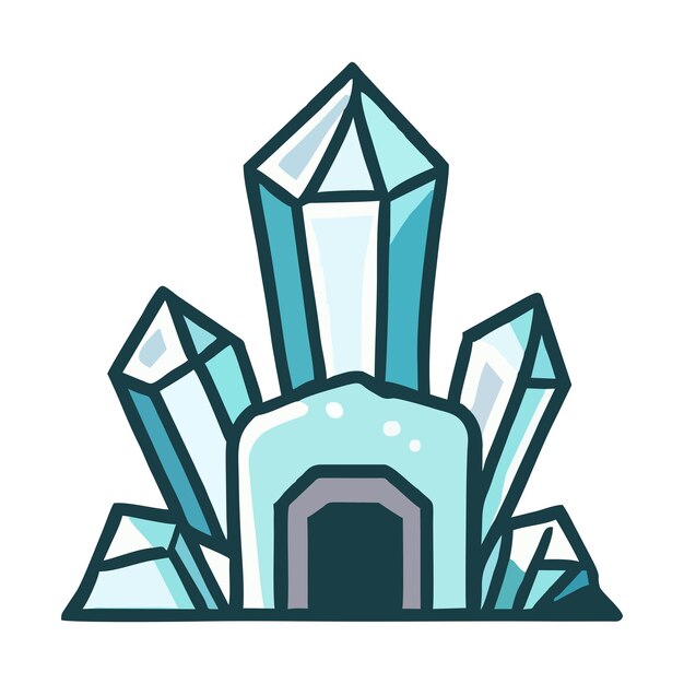 Crystal mine simple vector 7