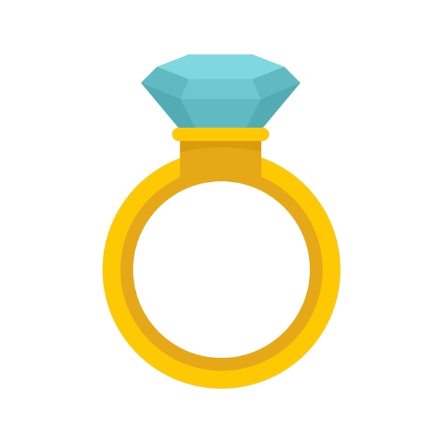 Crystal ring icon Flat illustration of crystal ring vector icon for web design