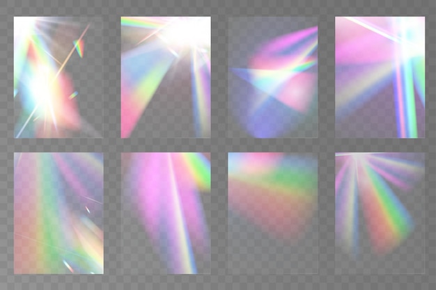 Crystal set glas light rainbow reflection effectOpticallightsglaretemplate