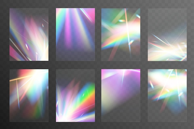 Crystal set glas light rainbow reflection effectOpticallightsglaretemplate