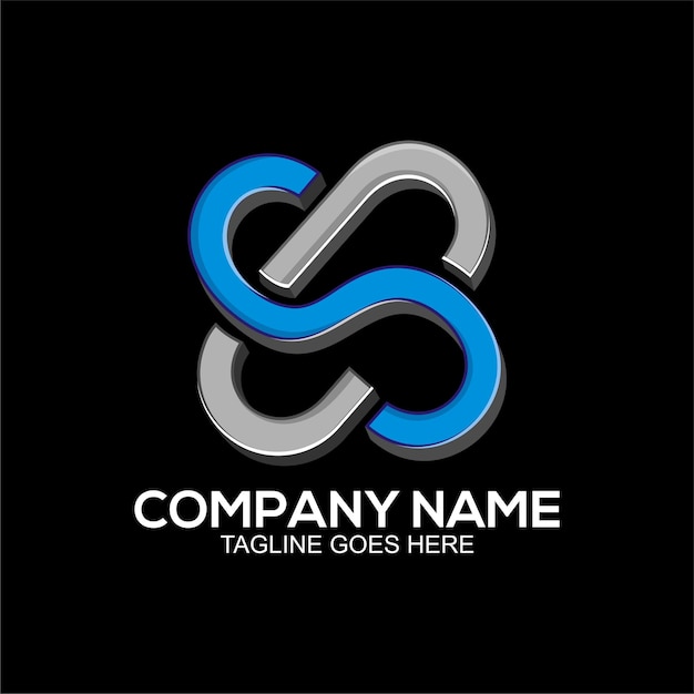 CS initial logo template for bussiness company