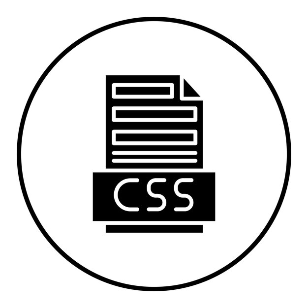 CSS File vector icon Can be used for Coding and Development iconset