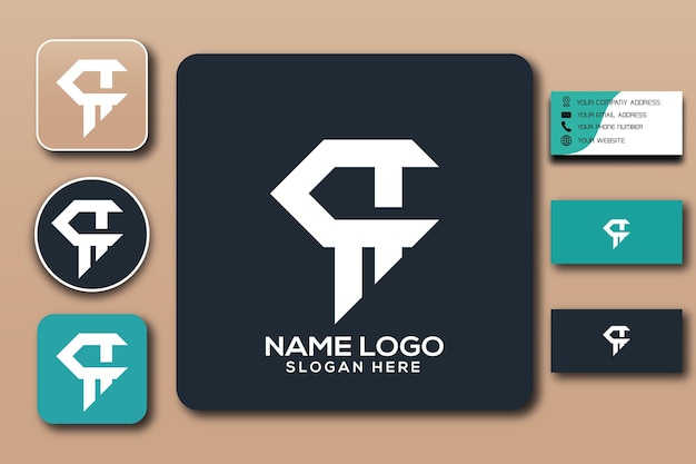 CTN monogram logo template