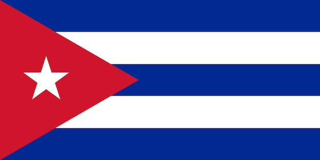 Cuba flag simple illustration for independence day or election