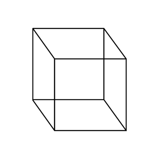 Vector cube box icon simple