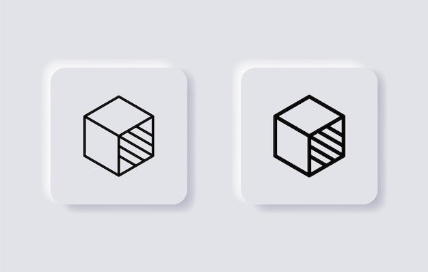 Cube icon augmented reality cube symbol logo web app ui icons