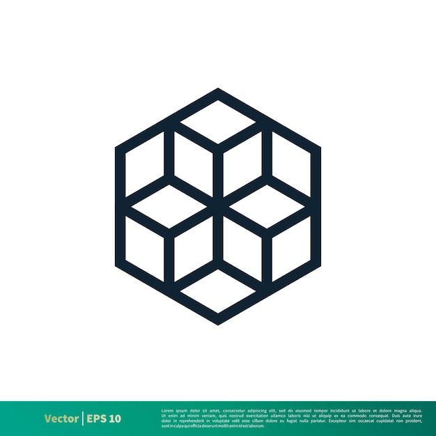 Cube Icon Vector Logo Template Illustration Design Vector EPS 10