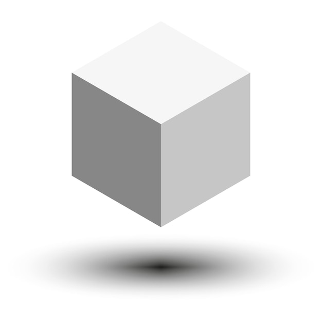 Cube icon with perspective 3d model of a cube Vector illustration EPS 10 Stock image