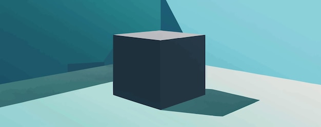 Cube made of tiny interconnected cubes forming a fractal design Vector flat minimalistic isolated illustration