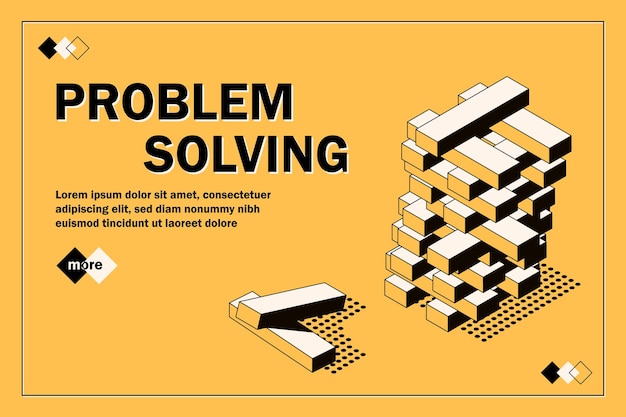 Cube Puzzle Solution Solving Problem Concept banner vector concept design