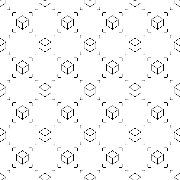 Cube seamless vector pattern AR background