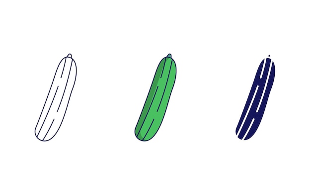 Cucumber vector icon