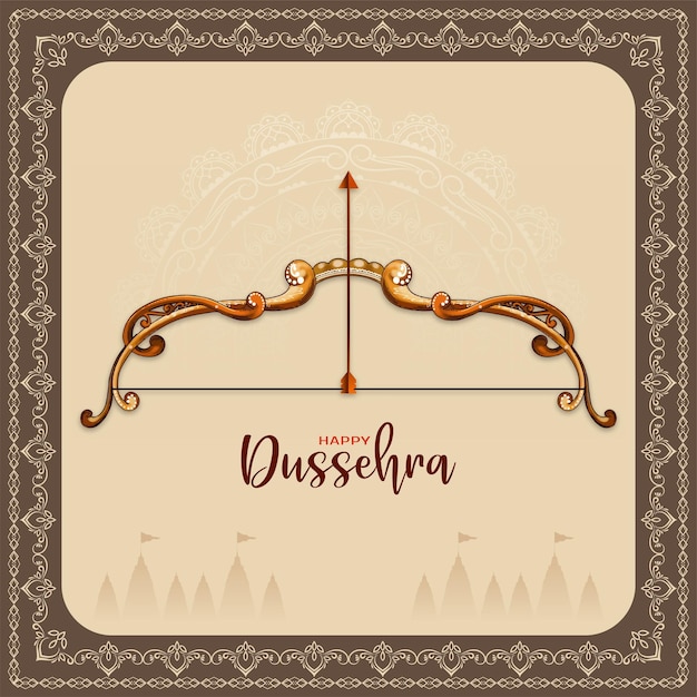 Cultural Happy Dussehra vijaya dashami cultural hindu festival background design