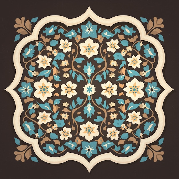 Vector cultural patterns of damascus syria