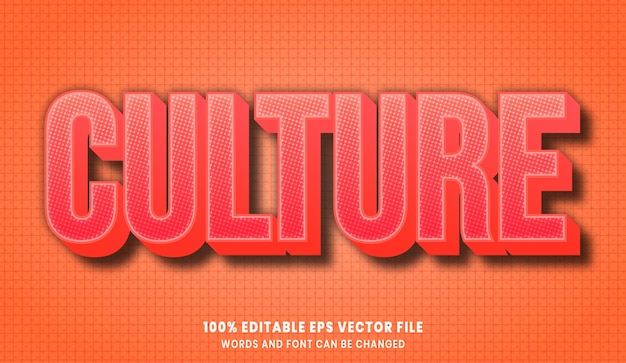 Culture editable text style effect