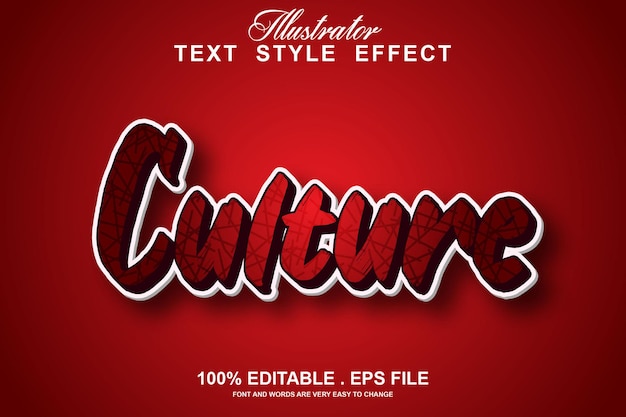 culture text effect editable