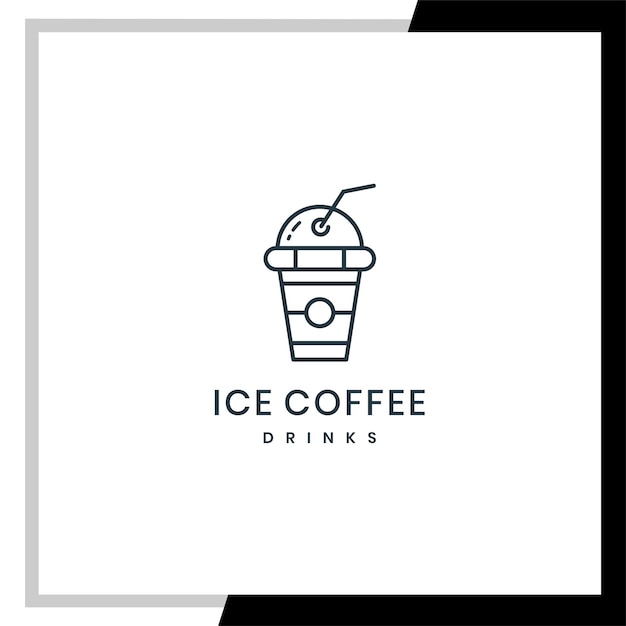 Cup or bottle logo template for drinks