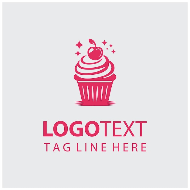 Cup Cake logo vector illustrations