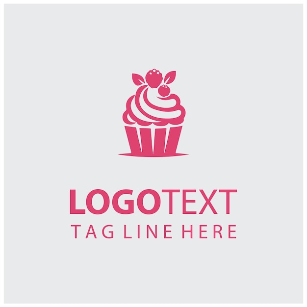 Cup Cake logo vector illustrations