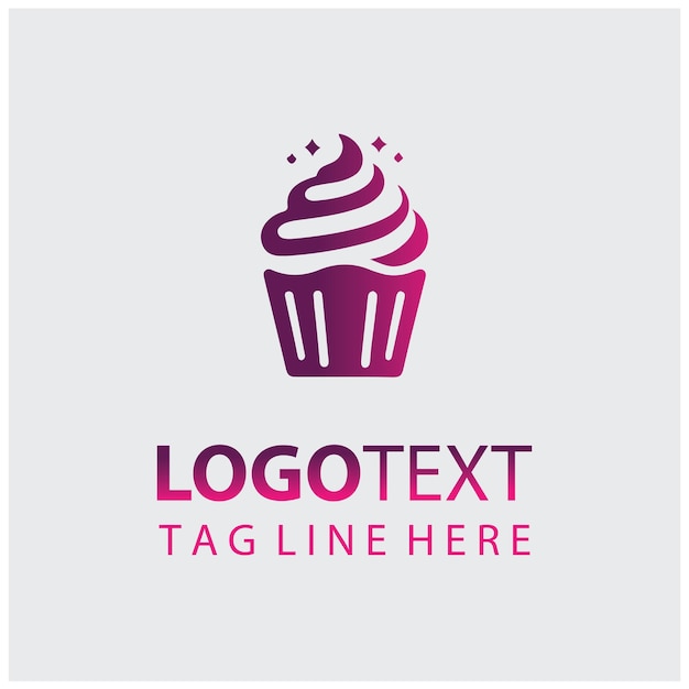 Cup Cake logo vector illustrations