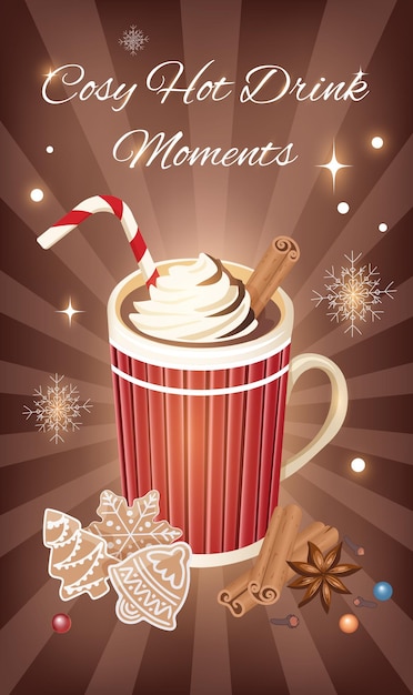 cup of coffee with chocolate Cosy Hot Drink Moments banner