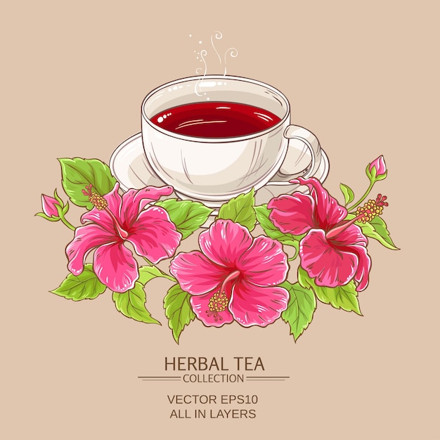 Cup of hibiscus tea