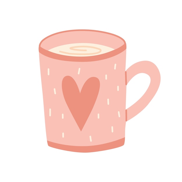 Cup of hot drink Cozy mug vector illustartion